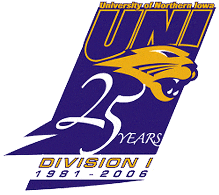 Northern Iowa Panthers 2006 Anniversary Logo iron on paper